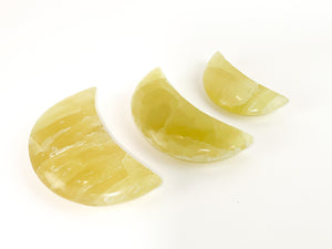 Lemon Calcite Crystal Moon: Positive Energy Stone