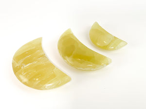 Lemon Calcite Crystal Moon: Positive Energy Stone