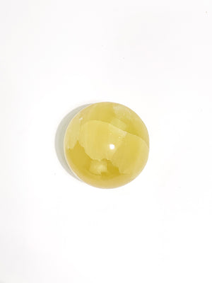 Radiant Lemon Calcite Sphere: Healing Crystal Home Decor