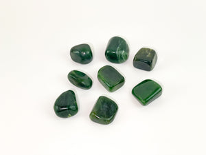 Green Jade Tumble Stone: Nephrite Crystal for Calm & Serenity