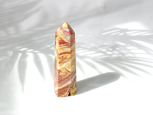 Crazy Lace Agate Crystal Point: Mexican Healing Crystal Tower