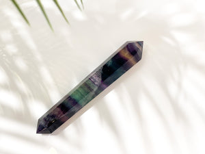 Fluorite Double Terminated Crystal Wand - Healing Point