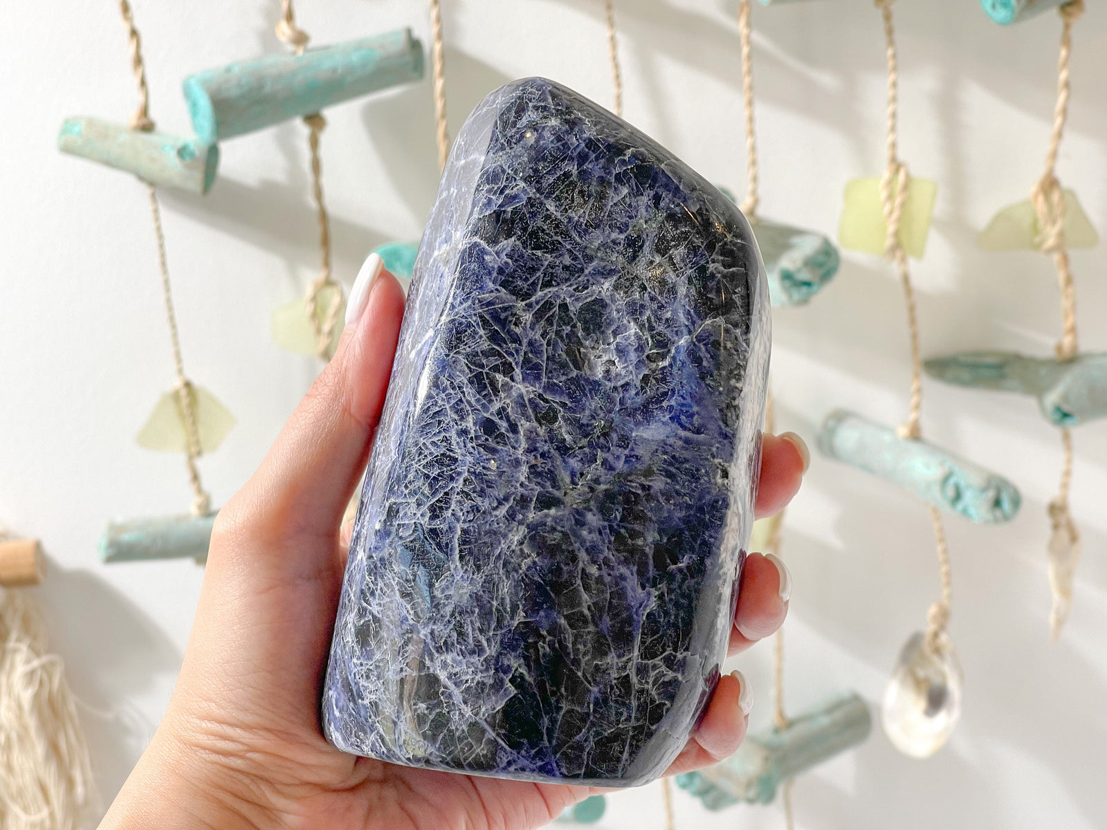 Sodalite Crystal Freeform: Healing Home Decor Stone