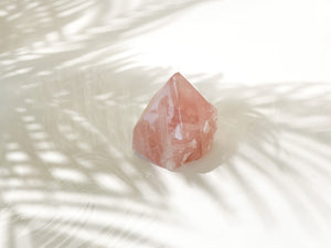 Rose Quartz Tower: Healing Crystal for Home Decor & Grid