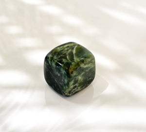 Nephrite Jade Tumbled Crystal: Polished Healing Gemstone