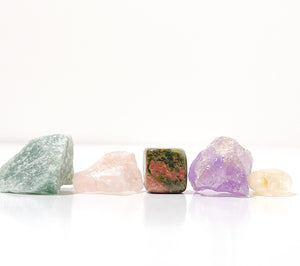 Pregnancy Crystal Set: Aventurine, Unakite, Amethyst, Rose Quartz, Citrine
