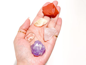Strength & Recovery Crystal Set: Amethyst, Citrine, Quartz, Jasper