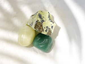 Abundance Crystal Set: Aventurine, Green Jade, Serpentine