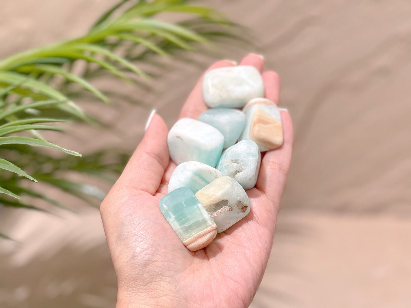 Carribean Calcite Tumbled Stones: Discover the Calming Oceanic Energies