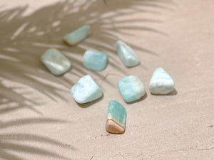 Carribean Calcite Tumbled Stones: Discover the Calming Oceanic Energies