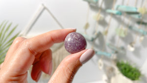 Lepidolite Tumbled Crystals: Lilac Lavender Healing Stones