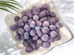Lepidolite Tumbled Crystals: Lilac Lavender Healing Stones