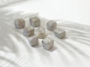 UV Reactive Hackmanite Tumbled Crystals: Rare Fluorescent Gemstone