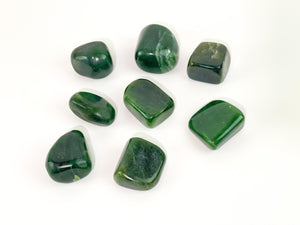 Nephrite Jade Tumbled Stone: Green Crystal Healing