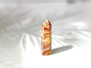 Crazy Lace Agate Crystal Point: Mexican Healing Crystal Tower