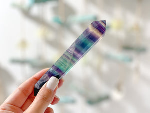 Fluorite Double Terminated Crystal Wand - Healing Point