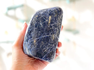 Sodalite Crystal Freeform: Healing Home Decor Stone