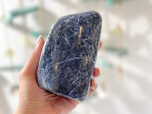 Sodalite Crystal Freeform: Healing Home Decor Stone