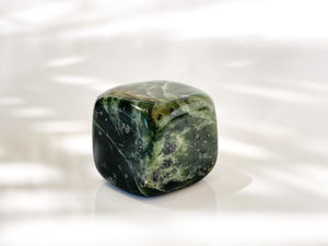 Nephrite Jade Tumbled Crystal: Polished Healing Gemstone