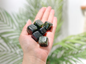 Nephrite Jade Tumbled Crystal: Polished Healing Gemstone