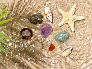 Crystal Set for Career Success Carnelian Amethyst Pyrite Aventurine, Citrine and Smoky Quartz