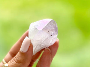 Raw Amethyst Angel Aura Points: Healing Crystals for Grids
