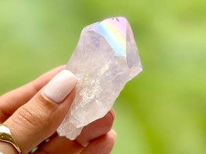 Raw Amethyst Angel Aura Points: Healing Crystals for Grids