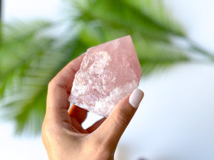 Amethyst Cluster, Rose Quartz & Clear Quartz Point Set