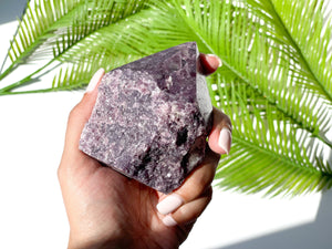 Lepidolite Crystal Tower: Lilac Purple Mica Point