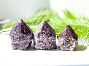 Lepidolite Crystal Tower: Lilac Purple Mica Point