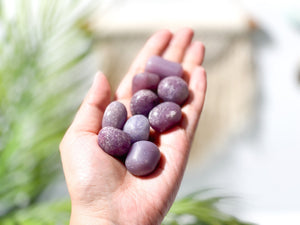 Lepidolite Tumbled Crystals: Lilac Lavender Healing Stones