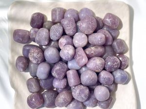 Lepidolite Tumbled Crystals: Lilac Lavender Healing Stones