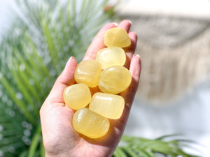 Lemon Calcite Tumbled Crystals Healing Crystal Home Decor Crystal Gifts Pocket Stones