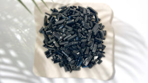 Raw Black Tourmaline Crystal Chips: Protection Stones