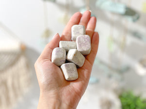 UV Reactive Hackmanite Tumbled Crystals: Rare Fluorescent Gemstone