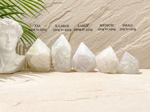 Angel Aura Quartz Tower: Natural Iridescent Crystal Decor