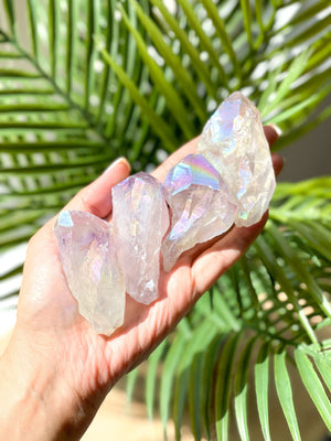 Raw Amethyst Angel Aura Points: Healing Crystals for Grids