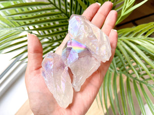 Raw Amethyst Angel Aura Points: Healing Crystals for Grids