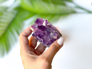 Amethyst Cluster, Rose Quartz & Clear Quartz Point Set