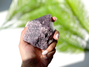 Lepidolite Crystal Tower: Lilac Purple Mica Point