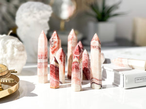 Dali Jasper Crystal Tower | Rainbow Calcite Towers | Fancy Jasper | Pork Stone | Tri Coloured Calcite | Supreme Nurturer | Courage Stone