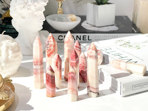 Dali Jasper Crystal Tower | Rainbow Calcite Towers | Fancy Jasper | Pork Stone | Tri Coloured Calcite | Supreme Nurturer | Courage Stone