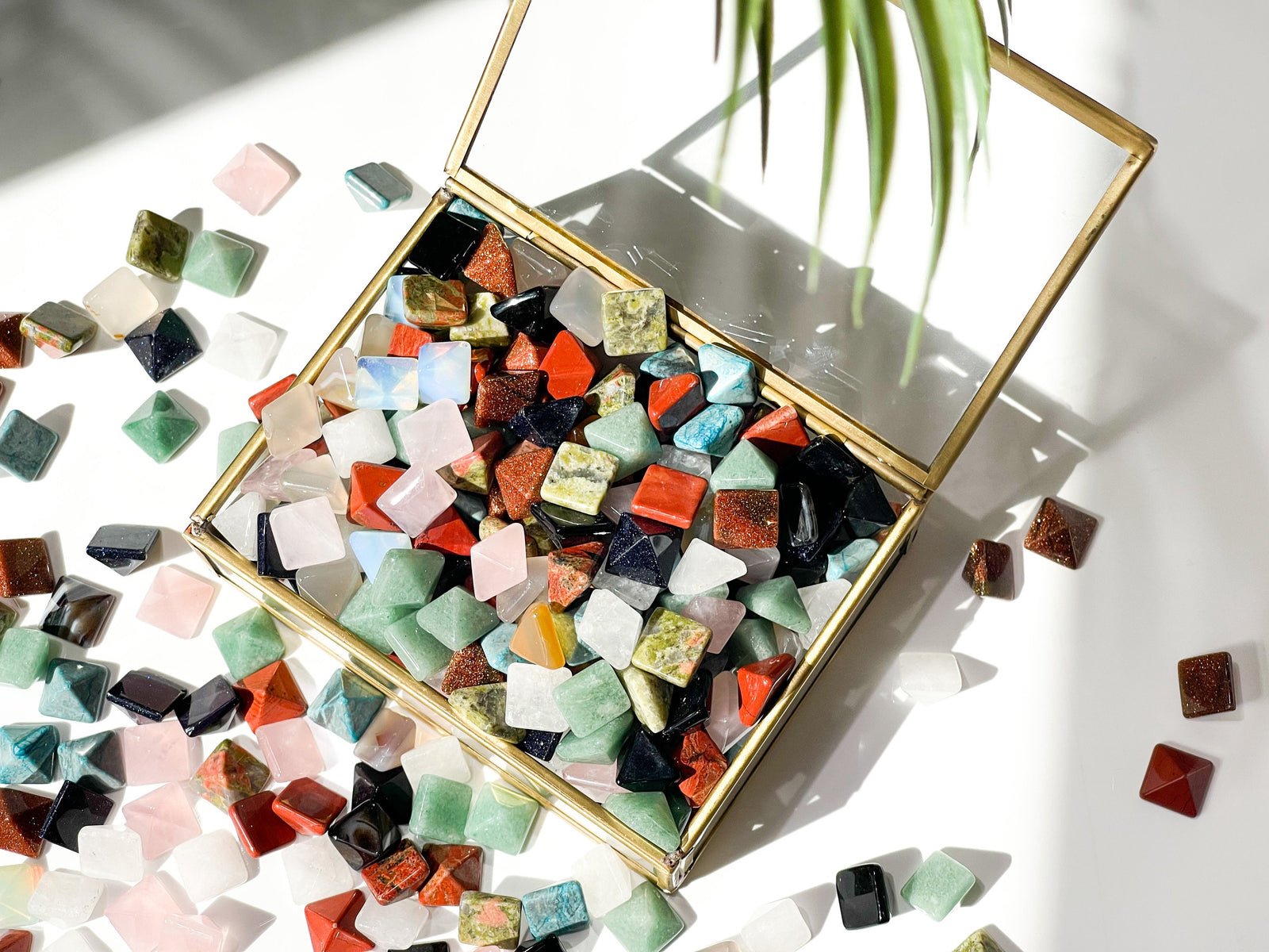 Mini Crystal Pyramids: Assorted Gemstone Healing Crystals