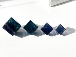 Purple Fluorite Crystal Cube: Healing Stone Decor