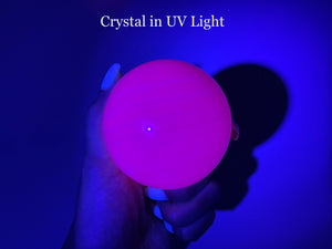 Mangano Calcite Crystal Sphere : A UV-Reactive Pink Crystal for Healing and Harmony