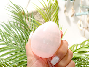 UV-Reactive Mangano Calcite Crystal Egg: Egg-cellent Addition to Your Crystal Collection