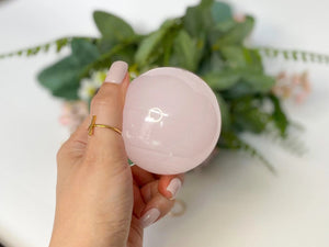 Mangano Calcite Crystal Sphere : A UV-Reactive Pink Crystal for Healing and Harmony