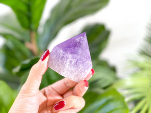 Amethyst Point & Fluorite Sphere Crystal Set: Healing Decor