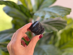 Raw Rose Quartz & Black Tourmaline Set: Natural Healing Crystals