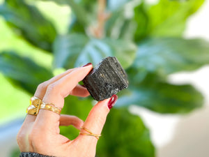 Selenite and Tourmaline Crystal Set for Healing and Protection